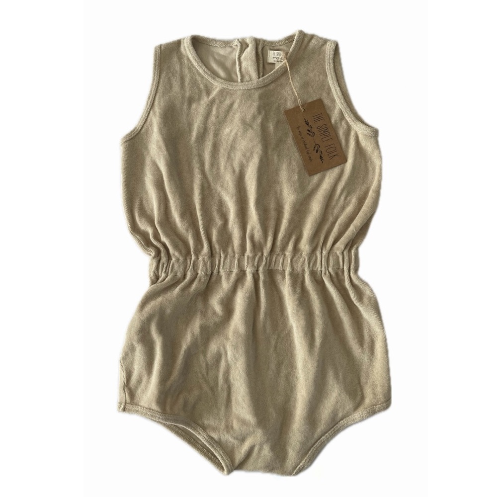 The Simple Folk The Vintage Romper in Ecru Color